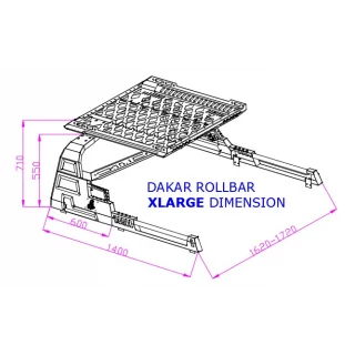 Dakar rollbar met LED (zonder rolcover) foto 4